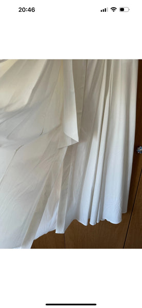 BNWT Reiss Gigi Cotton Blend Maxi Skirt white UK 14 US 10 EU 42 occasion full