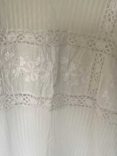 RitaNoTiara White Antique Lace Dress