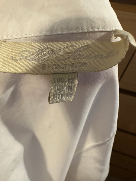 All Saints Iconic Katerina shirt UK 12 EU 40 US 8 White cotton steampunk Gothic