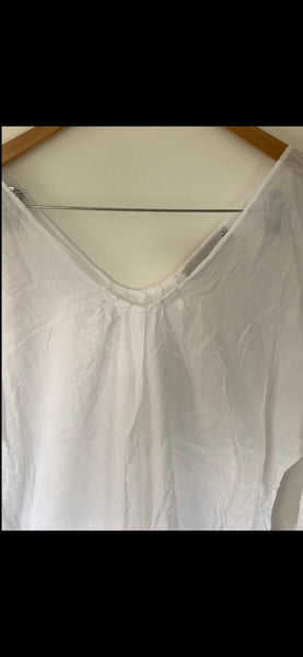 Simple White Gauze cotton Top