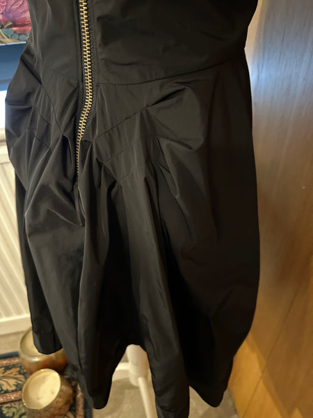 All Saints Bounty Dress small UK 10 12 EU 40 US 8 Black taffeta steampunk Gothic