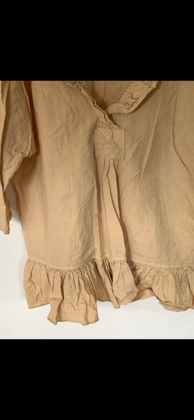 Saffy Cream Cotton Prairie Top One Size