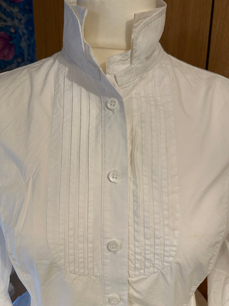 All Saints Iconic Katerina shirt UK 12 EU 40 US 8 White cotton steampunk Gothic