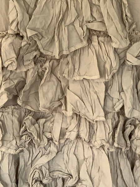 Frill Front Cotton Silk Voile Top F/S