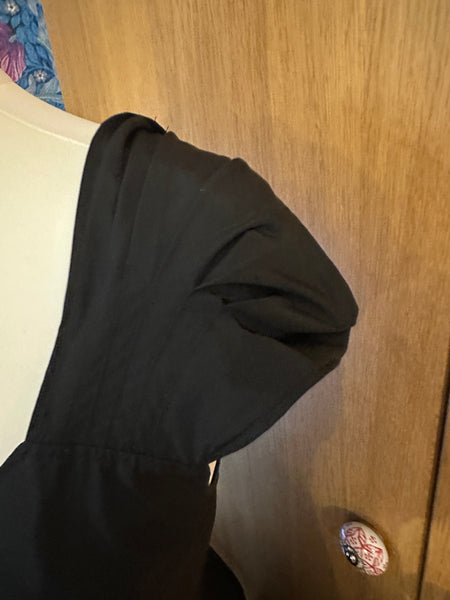 All Saints Bounty Dress small UK 10 12 EU 40 US 8 Black taffeta steampunk Gothic