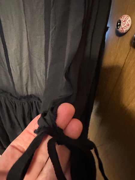 All Saints Black Silk Roxanna Babydoll Dress free size