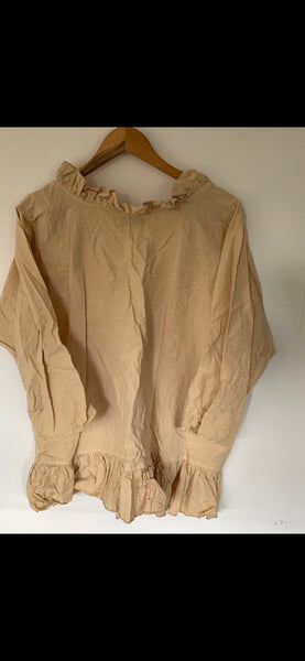 Saffy Cream Cotton Prairie Top One Size