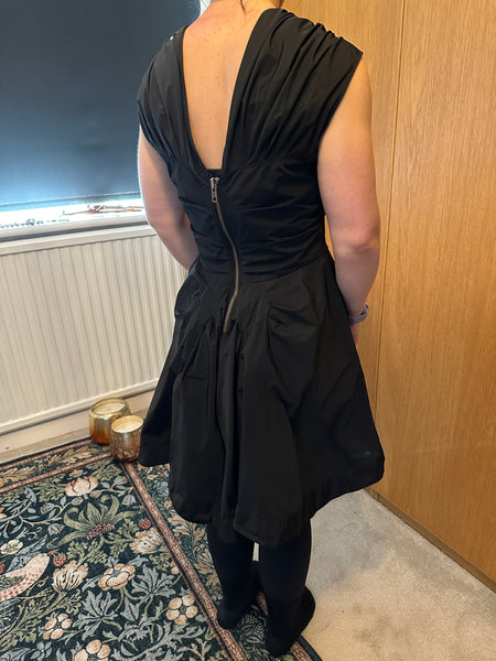 All Saints Bounty Dress small UK 10 12 EU 40 US 8 Black taffeta steampunk Gothic