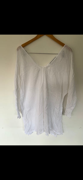 Simple White Gauze cotton Top