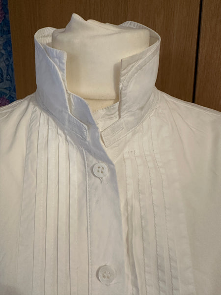 All Saints Iconic Katerina shirt UK 12 EU 40 US 8 White cotton steampunk Gothic