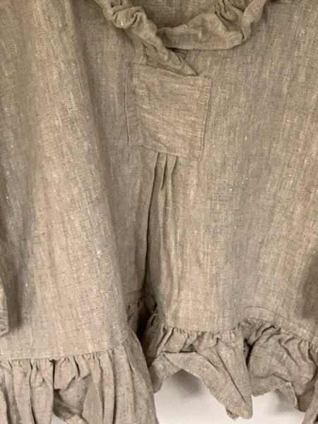 Ready to Ship Saffy Natural Linen Prairie Top One Size