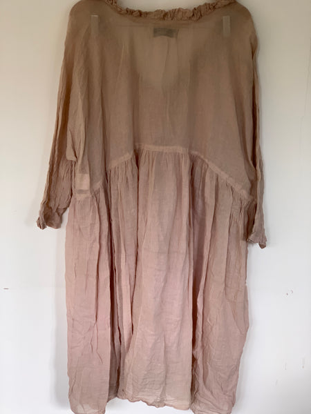 RitaNoTiara Beige Gauze Cotton Saffy Dress