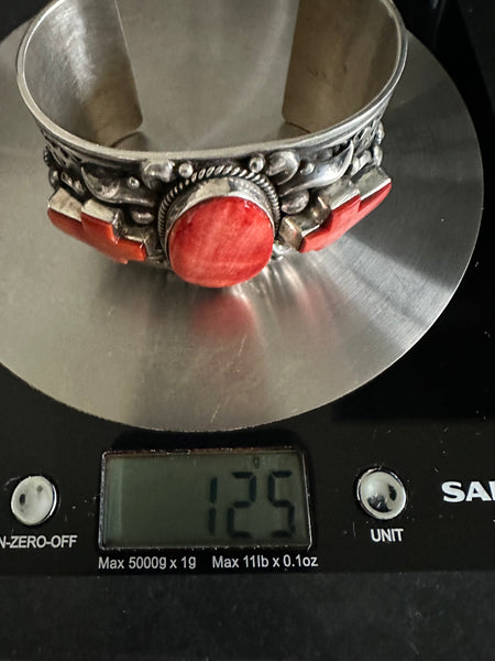 Huge Navajo Spiny Oyster Cross Cuff