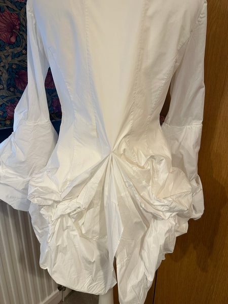 All Saints Iconic Katerina shirt UK 12 EU 40 US 8 White cotton steampunk Gothic