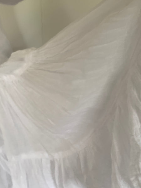 Ready to Ship RitaNoTiara Romy White Tiered Top