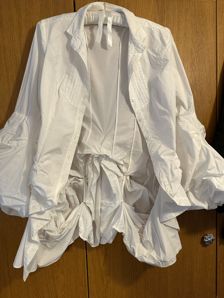 All Saints Iconic Katerina shirt UK 12 EU 40 US 8 White cotton steampunk Gothic