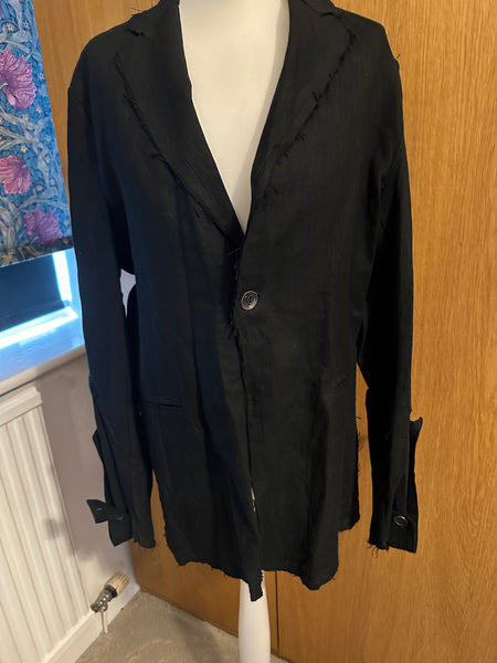 BNWT Black Avant Garde jacket La Haine L up to UK 16 US 12 gothic goth unisex