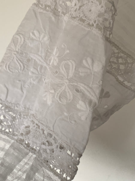 RitaNoTiara White Antique Lace Dress