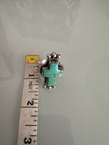 Signed Linda Yazzie Silver & Turquoise Ring 9