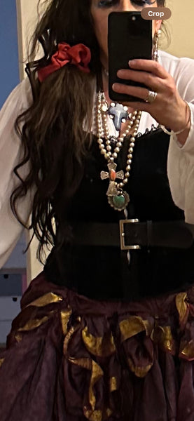 Ready to Ship Whitby Pirate Queen Skirt Shirt Galleon Hat F/S