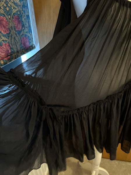 All Saints Black Silk Roxanna Babydoll Dress free size