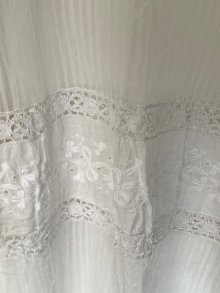 RitaNoTiara White Antique Lace Dress