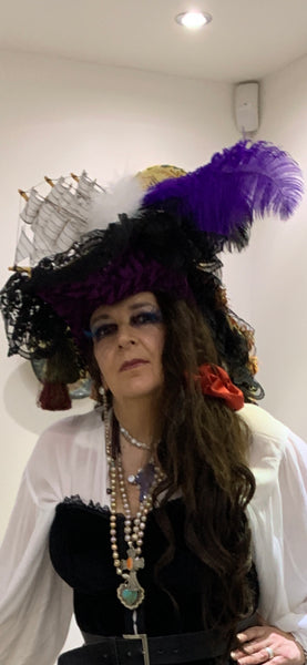 Ready to Ship Whitby Pirate Queen Skirt Shirt Galleon Hat F/S