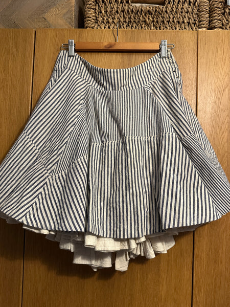 All Saints vintage Celestina full stripe 100% cotton skirt underskirt Uk 8 - 14
