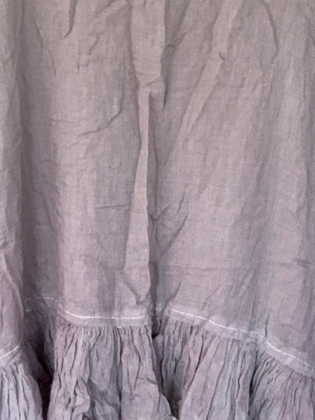 Grey Gauze Cotton Oversized Top One Size