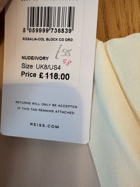 BNWT Reiss Rosalia tie back top UK 8