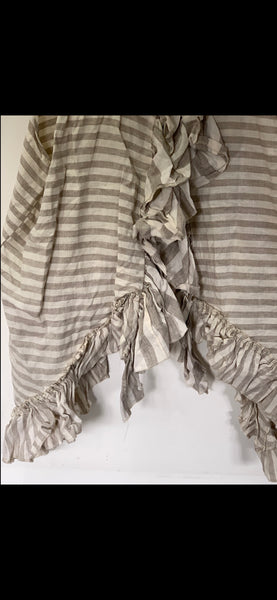 OOAK Linen stripe waistcoat