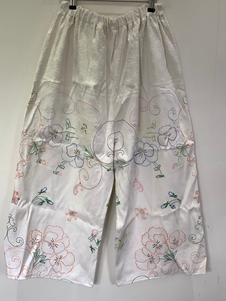 RitaNoTiara Embroidered Damask Pants OOAK