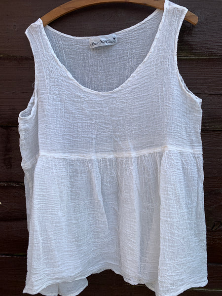 Ready to Ship One Size Ivory Penny Tank Top