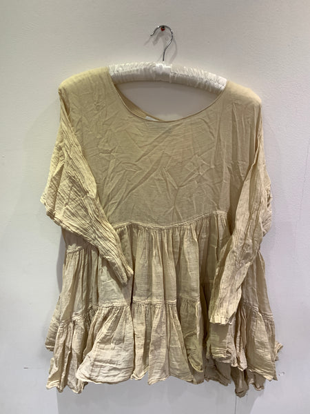 RitaNoTiara Romy Cream Tiered Top 2