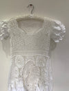 RitaNoTiara White Crochet Cutaway Dress