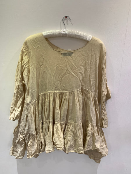 RitaNoTiara Romy Cream Tiered Top 2