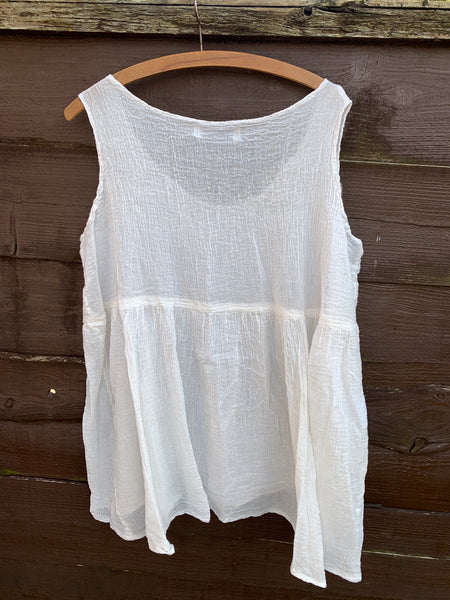 Ready to Ship One Size Ivory Penny Tank Top