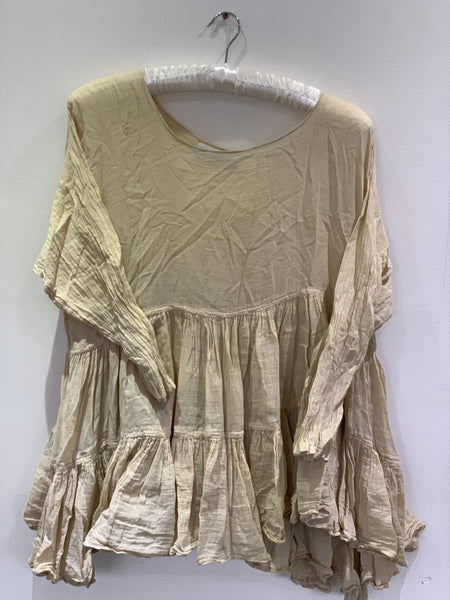 RitaNoTiara Romy Cream Tiered Top 2