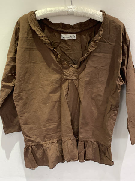 RitaNoTiara Coco Brown Saffy Cotton Top