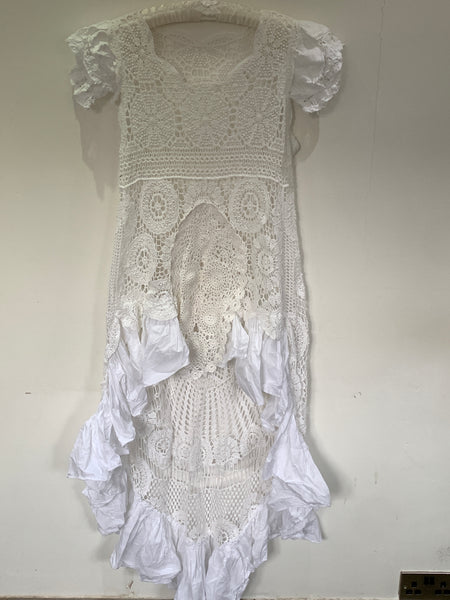 RitaNoTiara Beige Gauze Cotton Saffy Dress