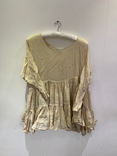 RitaNoTiara Romy Cream Tiered Top 2