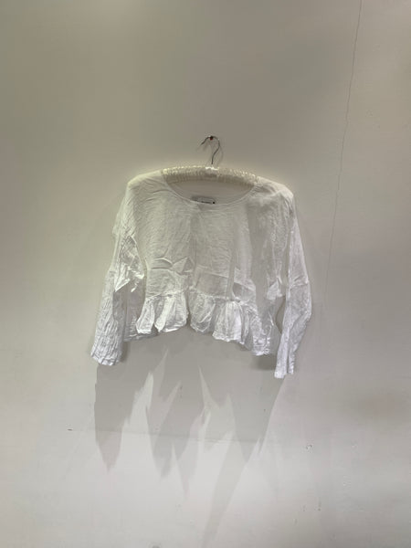 White Gauze Cotton Oversized Shirt One Size