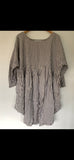 May Ticking blue Stripe  Cotton Dress One Size