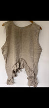 Asymmetric linen top