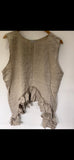 Asymmetric linen top