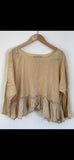 RitaNoTiara Cream voile frill  top longer