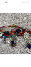 Kim Yubeta OOAK cross charm bracelet lapis spiny silver cert south western boho