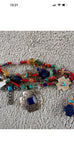 Kim Yubeta OOAK cross charm bracelet lapis spiny silver cert south western boho