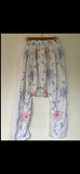OOAK cutwork vintage floral Harem Pants