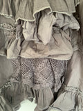 Ready to Ship RitaNoTiara OOAK Grey Lace Frilly top